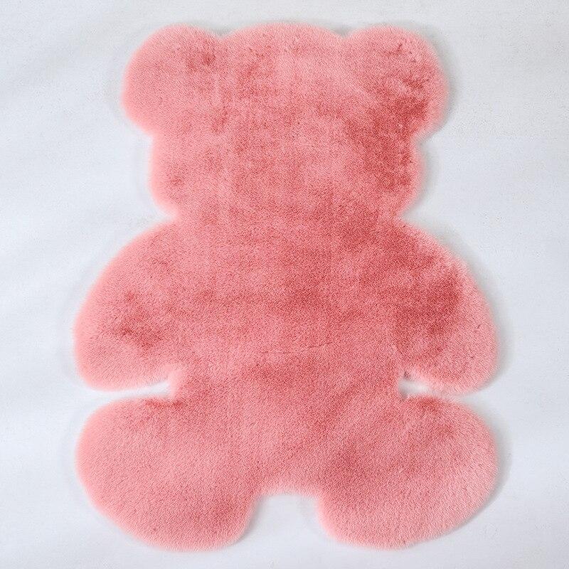 1 Stück Bärenteppich, superweicher Teppich, modernes Wohnzimmer, Schlafzimmer, rutschfeste Matte, flauschige Bodenteppiche, Dekorteppiche, weiß, braun, Kinderfußmatte WBL