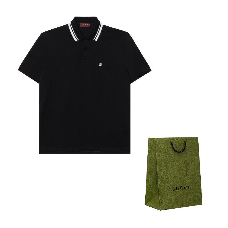 Gucci Logo Embroidered Short Sleeve Polo Shirt 795174-XJG16-1000