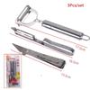 1/3Pcs Stainless Steel Vegetable Peeler Set Multifunctional Fruit Slicer Cutter Tools Potato Carrot Grater Julienne Peeler