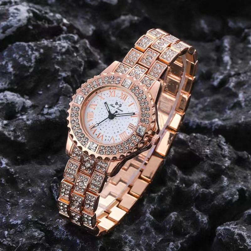 Elegant Ladies Jewelry Watch With Crystal Dial For Casual Wear