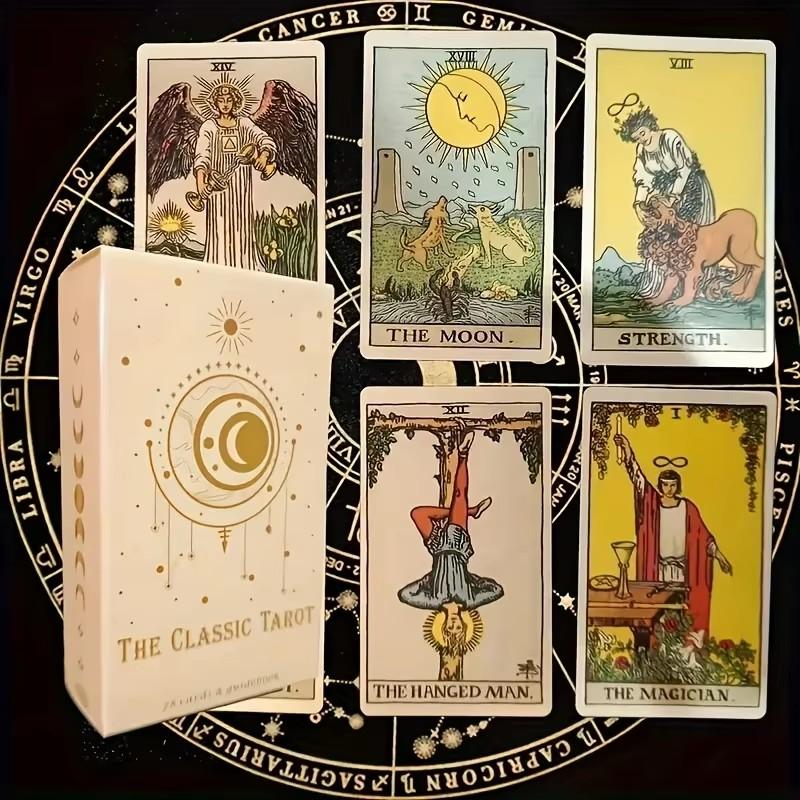 The Classic Tarot Cards Deck 78Pcs For Easy Beginners Fate Fortune Telling Party Tabletop Board Game Toy