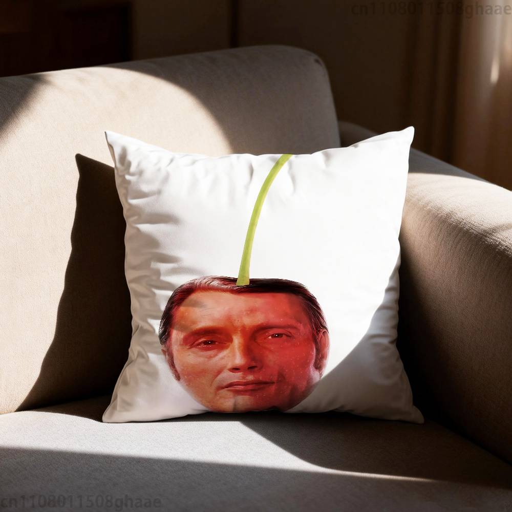 Vtipný povlak na polštář Mads Mikkelsen Hannibal Povlak na polštář Potah na polštář do obývacího pokoje Pohovka Vhodné pro domácí ložnici Dekorace místnosti