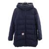 Long Sleeve Seamless Down Coat L Navy System Hood Women Used