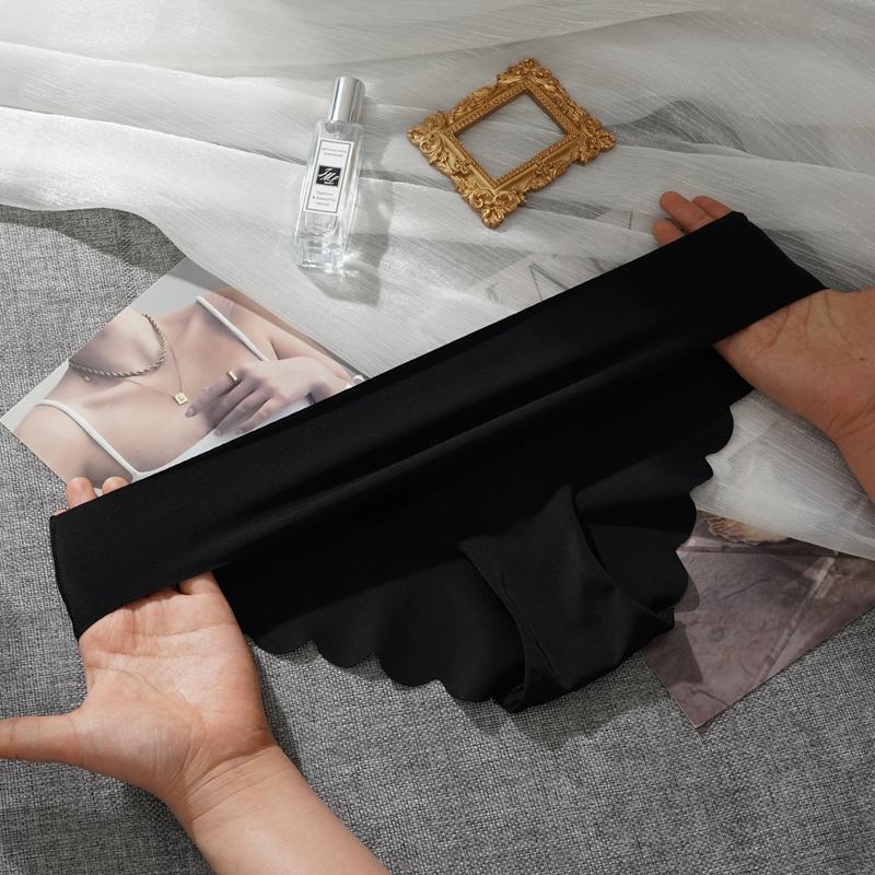 Braguitas sin costuras para mujer Ropa interior ultrafina Comodidad Íntimos Lencería sexy Talla grande Tiro bajo Calzoncillos para mujer