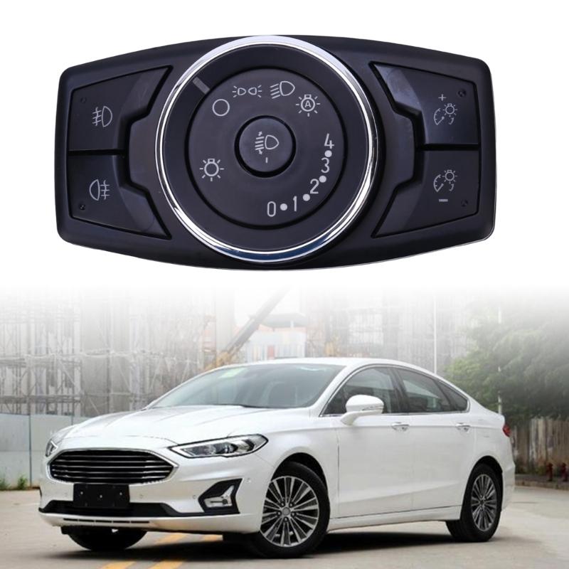 Vehicle Lighting Selector Assembly for Select Models, DG9T-13D061-HDW Headlight Service Part with ABS Housing and Push Buttons for Repairs