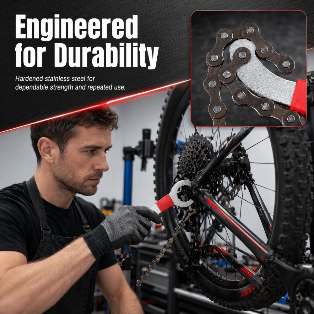 20cm Length Freewheel Wrench Stainless Steel Sprocket Remover Wrench Bike Chain Whip Bike Repair