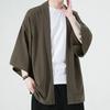 Summer Japanese Outer Japanese Style Large [FJLTDCP] Men's Clothes, Cardigans, Business, Casual, Plain, Style, Haori, Shirt, Cardigan, Men's, 3/4