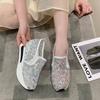 Inner Heightening Lace Sequins Women's New Breathable Mesh Casual Foot Muffin Platform Women's Shoes