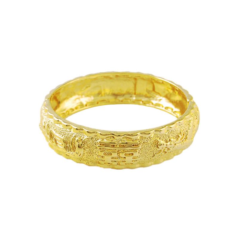 Bracelet en or véritable 24 carats Bracelet en or Hi Word plaqué or pour bijoux de mariage pour femmes