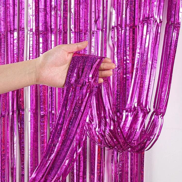Laser Rain Tassel Ribbons for Party, Festival, or Wedding Stage Decoration