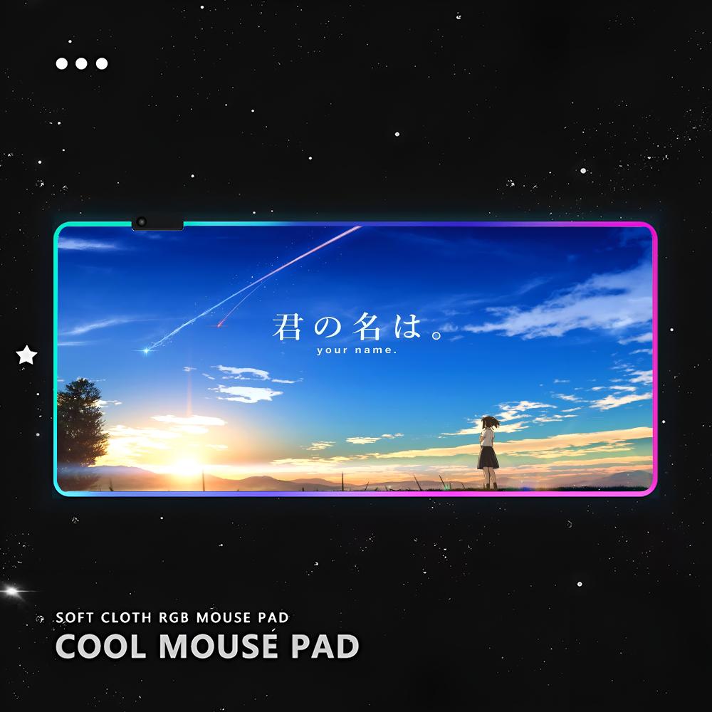 

That Say Your Name Mouse Pad RGB Pc Gamer Keyboard LED Glowing mause pad Mats Rubber Cute Cartoon Gaming Computer csgo lol pubg RGB600x300x3mm