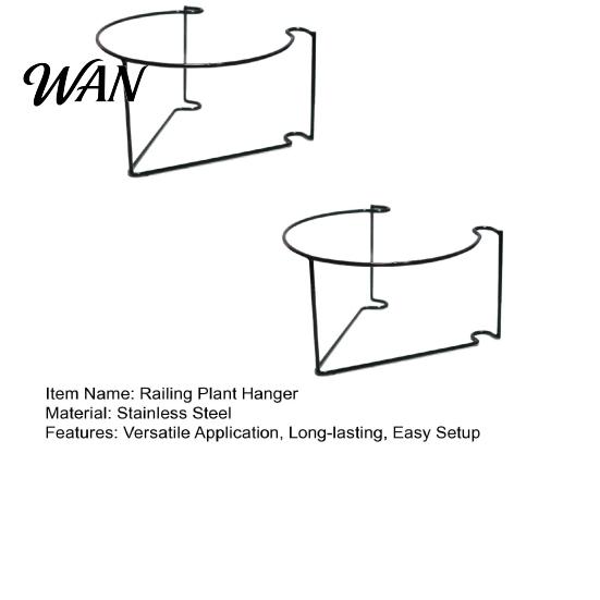 Tool-free Plant Hanger Railing Balcony Planter Holder Tool-Free Vertical Pot Fence for Outdoor Plants Fits Fences Decks Gardens Patios Use