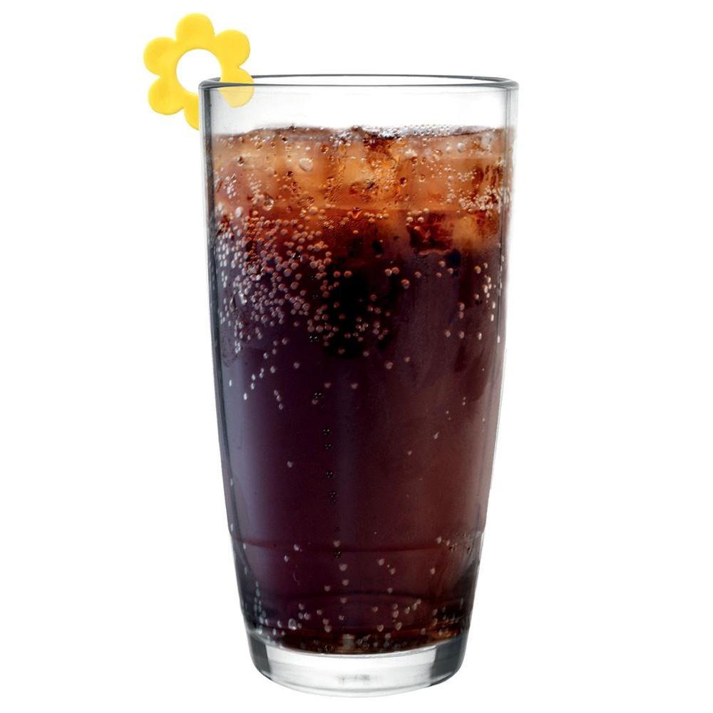 Markers for glasses and tumblers, flowers, 10 pcs.