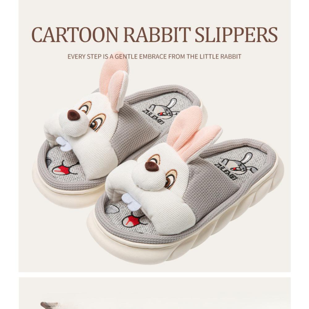 Linen House Slippers for Women and Men Premium Non-Slip Sole Antimicrobial Breathable Comfortable Home Shoes