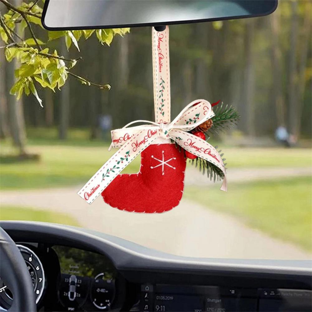 Christmas Ornament Car Decoration High-quality Holiday Car Pendant Festive Christmas Ornament Set for Wall Door Window Decor