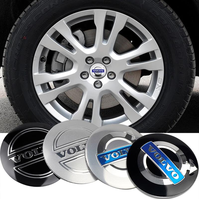 4pz 56mm Tappo Coprimozzo Ruota Auto Emblema Logo Adesivo per Volvo XC60 XC90 S60 S90 XC40 V60 V90 V50 T6 Accessori Esterni Auto