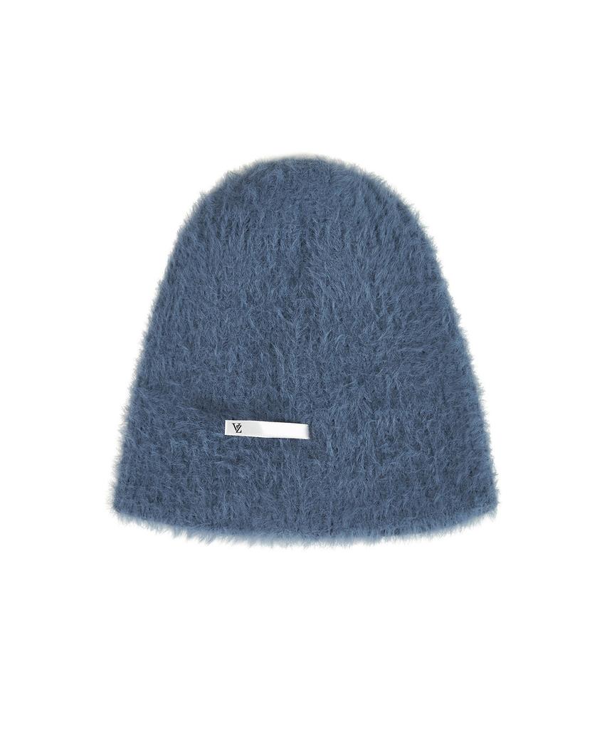 Bajal Va Brooch Soft Angora Beanie Cobalt