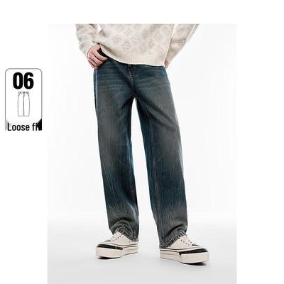 PEACEBIRD Men's BAHAF110B Wide-Leg Denim Jeans