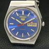 AUTOMATIC VINTAGE SEIKO 5 JAPAN 6309A MENS BLUE COLOR DIAL WATCH a702622-1 R209-a702622