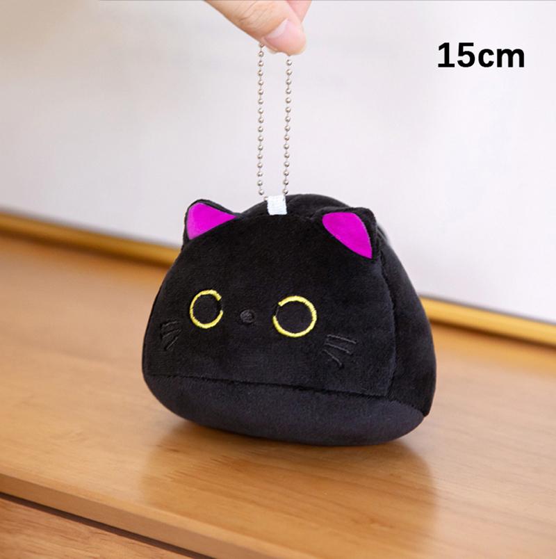Kawaii Siyah Kedi Hakkında Peluş Bebek Oyuncak Anahtarlık Sevimli Sevimli Yüksek Kalite Erkekler Kızlar Arkadaşlar İçin Hediyeler Çocuklar