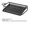 Anti Rust Metal Soap Rack Self Draining Dish, Removable Tray Design Storage Bathroom Countertop Accessories Container, Durable Holder for Kitchen Sink