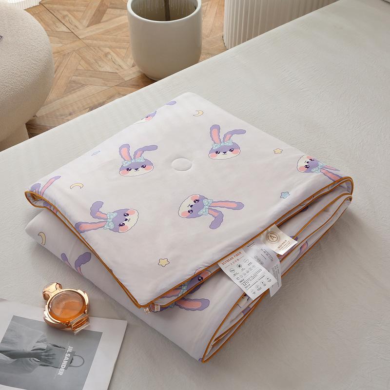 Class A Mother & Baby Knitted Cotton Soybean Summer Quilt - Cool, Washable, and Soft