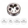 Uxcell Die Stock Handle Wrench M16x2 Thread Round Die and 38mm with Adjustable Hand Tool Set, (Compatible M12-M16 Dies) Holder, Wrench,