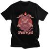 Man T Shirt Funny Baphomet Evil Satan Demon Tops Male Women Harajuku Cartoon GraphicTee Lucifer Goat Tshirt Short Sleeved Tees