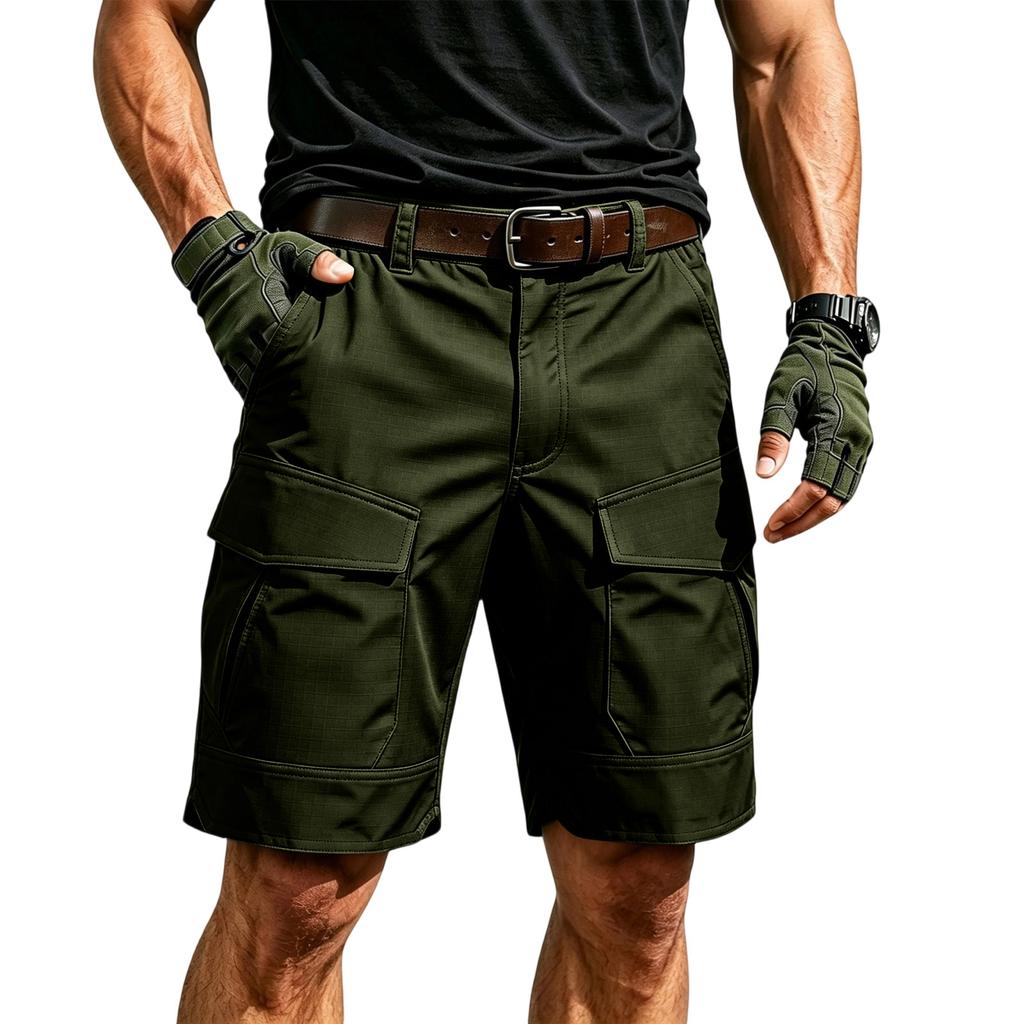 Men Cargo Shorts Relaxed Fit Outdoor Multi Pocket Casual Jogger Shorts for Summer Hiking Running Commute