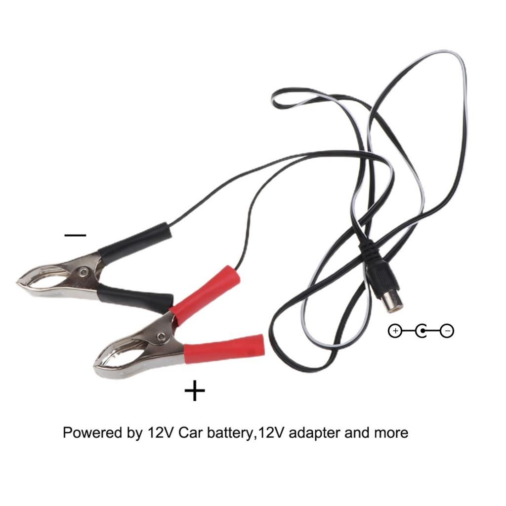 Battery Clamps Extension Cord 12V Battery Alligators Clips Power Supply Cable for Electric Air Blower