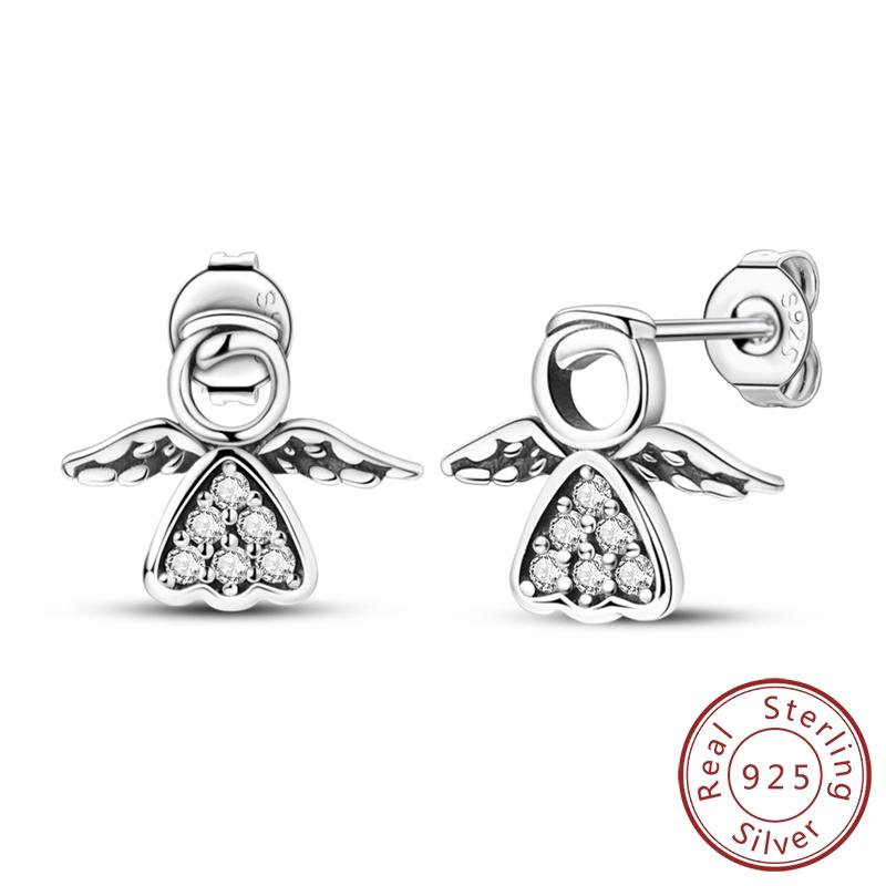 New 925 Silver Hoop Earrings Zircon Irregularity Drop Earring Stud For Original Women Birthday Party Fine Jewelry Gifts