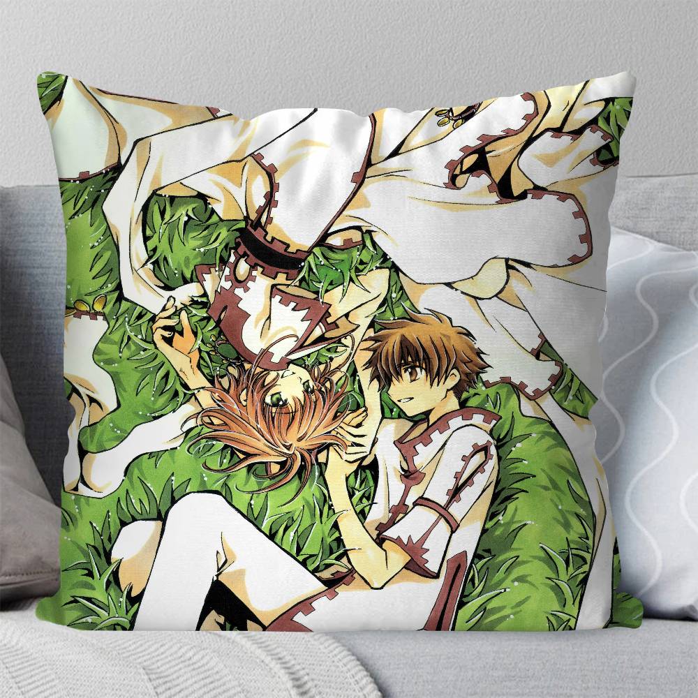 Tsubasa RReservoir Chronicle Manga Pillow Case Fashion Square Pillowcase Bedroom Sofa Room Ins Decoration Leisure