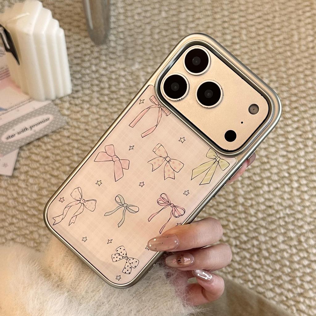 Cover Colorata con Fiocco per iPhone 16, iPhone 17 e iPhone 17 Pro Max