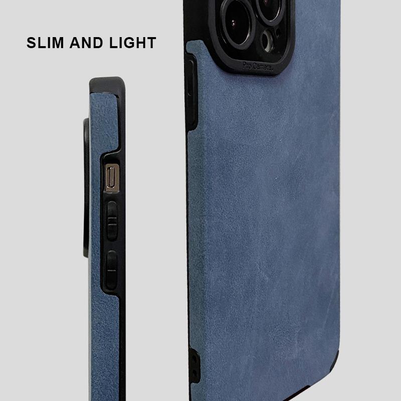 Luxuriöse Plüsch PU Plüschlederhülle Stoßfeste Schale Handy Vollständige Rückseite für iPhone