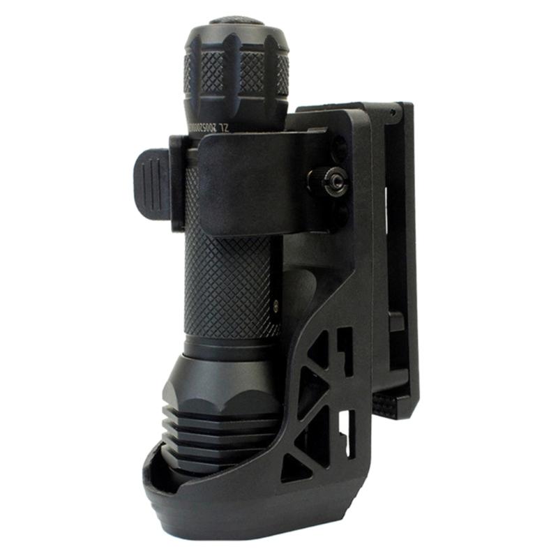 360 Angles Rotating Plastic Torch Set Quick Unplug Flashlight Holsters With Lever Side Lock System Universal Torch Set