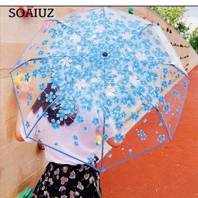Transparent Automatic Open Close Fold Windproof Umbrella For Travel Women Sun Rain Auto Compact Windproof Style Men Umbrella