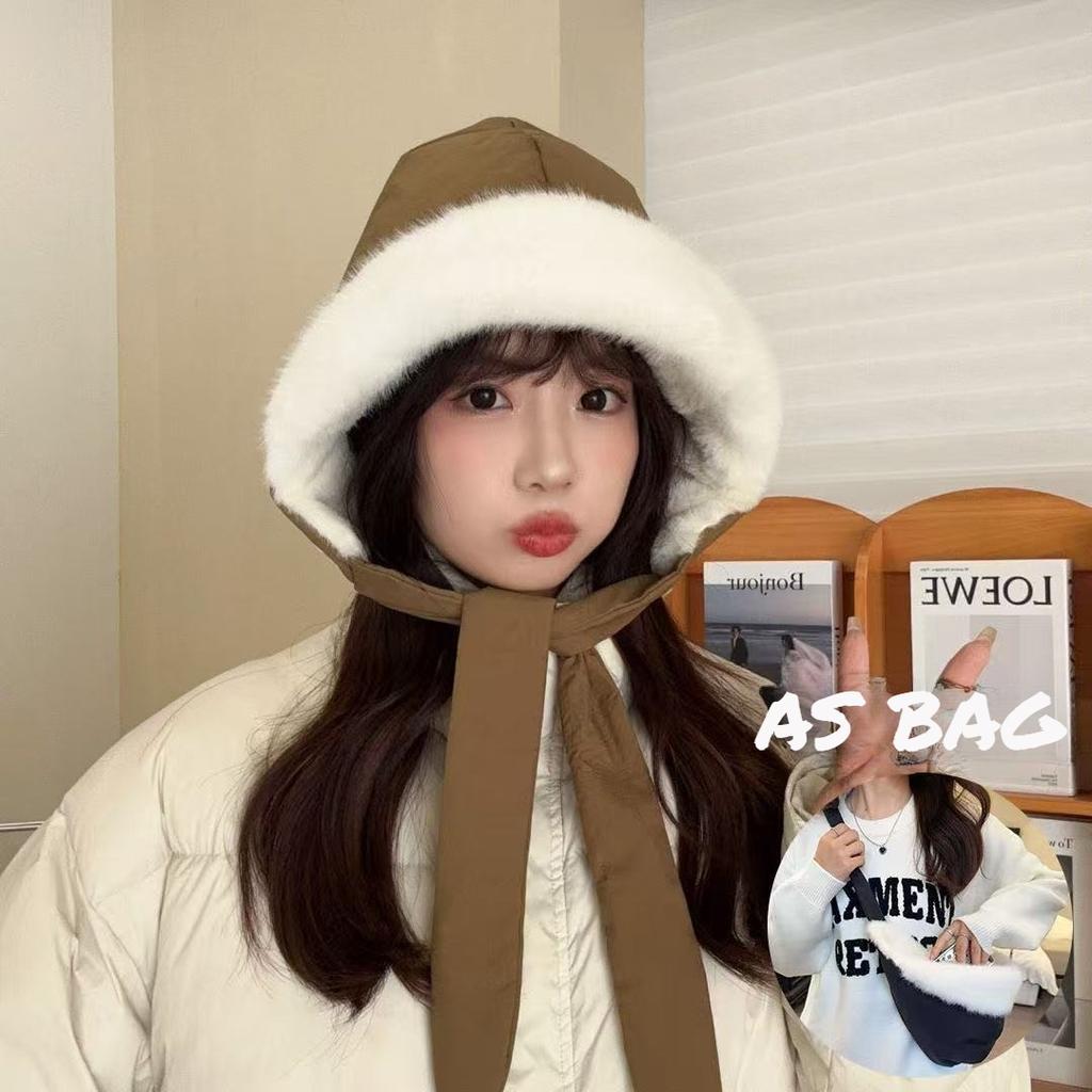 1pc Winter Warm Beanie Hat for Women,leisure Y2k Style Adjustable Pilot Hat,as A Bag,Long Ear Straps Peruvian Cover Ear Beanie