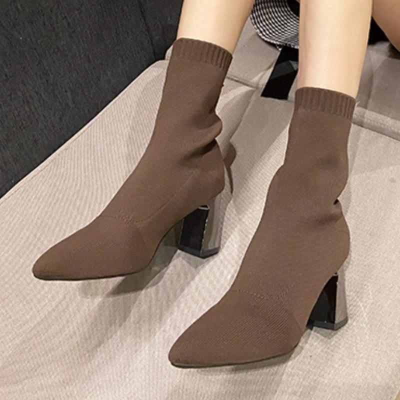 

Winter Comfortable/elegant Temperament Plus Size Boots Fashionable New Pointed Suede Warm Casual Knight Boots for Women Comfortable Soft Sole Non slip 35