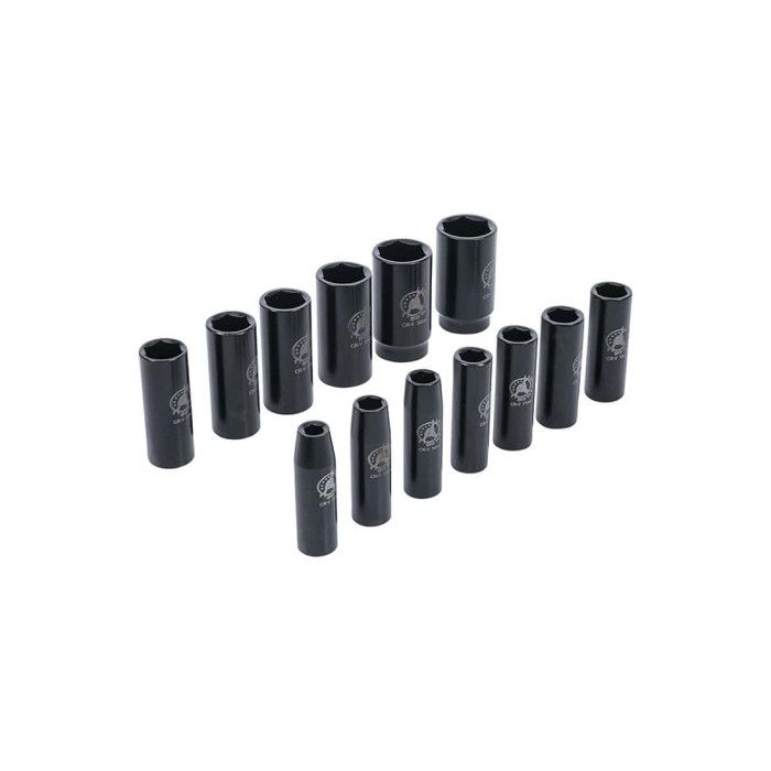Jeu de douilles longues à choc - BGS TECHNIC - 10-32 mm - Chrom-Molybdän-Stahl