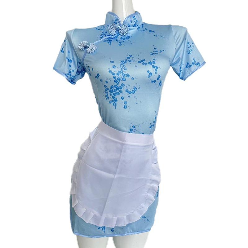Sex Underwear Sexy Uniform Chinese Girl Cheongsam Pure Desire Little Chef Maid Dress Apron