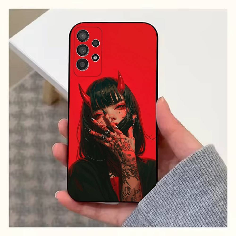 Painting Art Warrior Woman Phone For Samsung S25,S10,S20,S10,S21,S9,S24,S23,Ultra,FE,Plus,Lite,Soft Silicone Black Cover