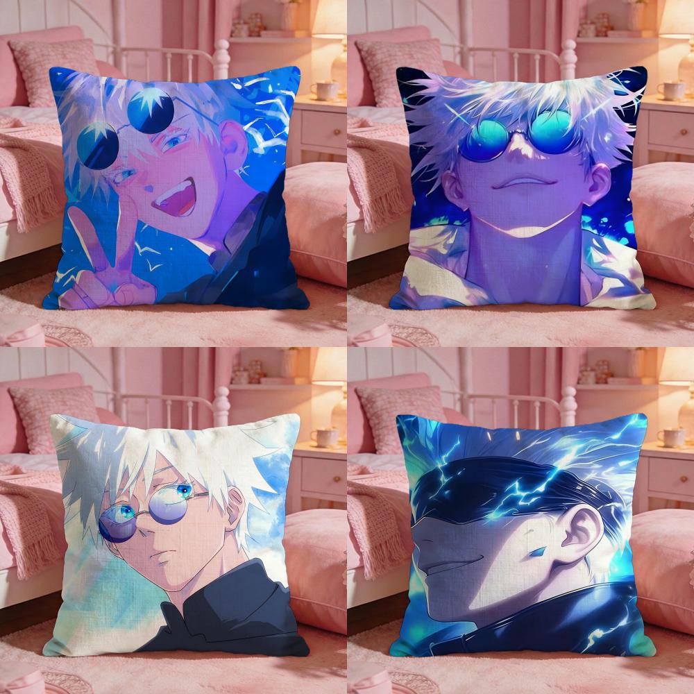anime jJujutsu Kaisen Cushion Cover Premium Comfort Reversible Pillow Cove Two in One Design for Any Room Car Interior