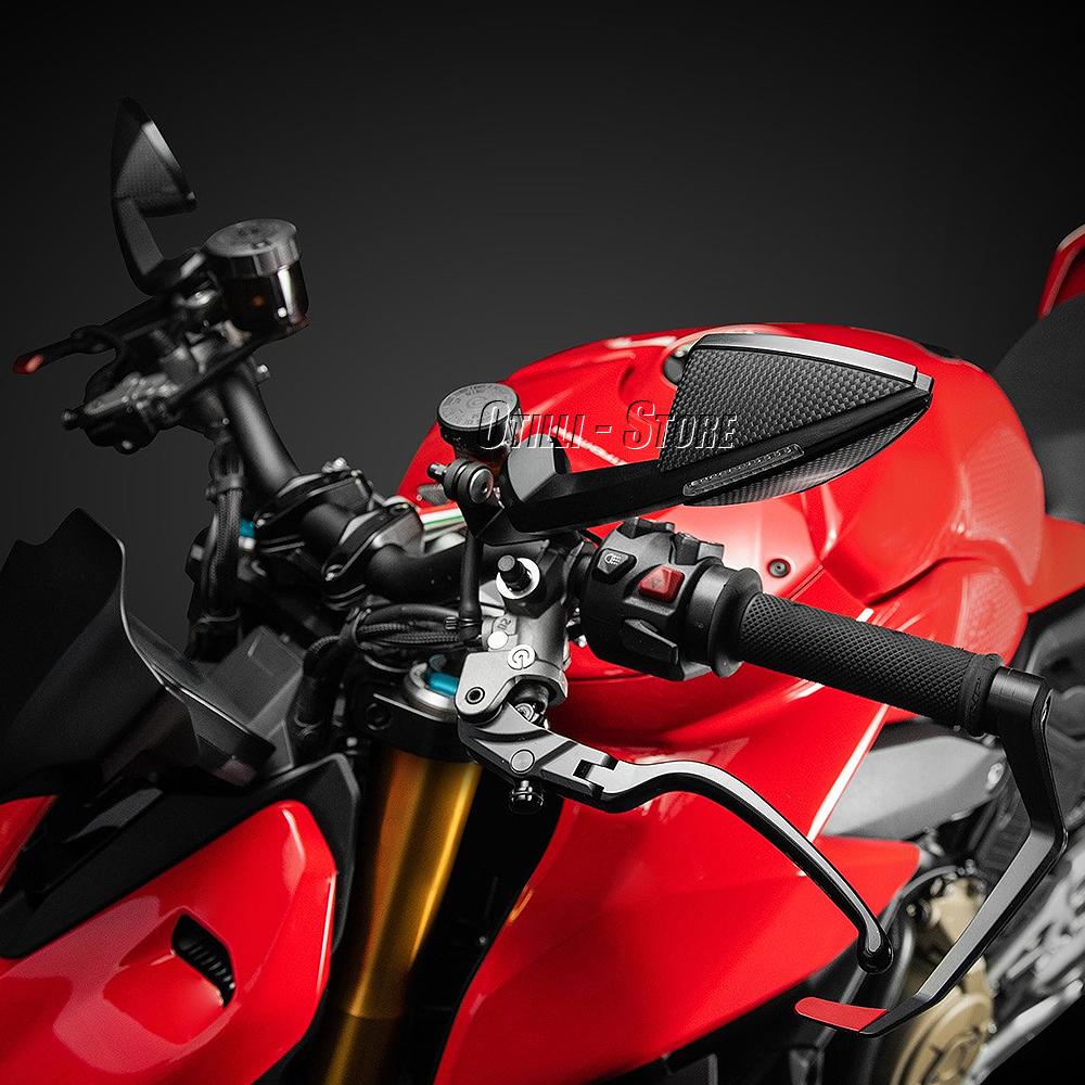 New Side Mirrors With LED Turn Signal Indicator Motorcycle Accessories Rearview Mirror For Ducati Streetfighter V4