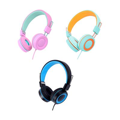 Wired Headphones with 3.5mm Audio Jack - Foldable Lightweight Stereo Headset, Built-in Mic for Online Learning - Cute Gift