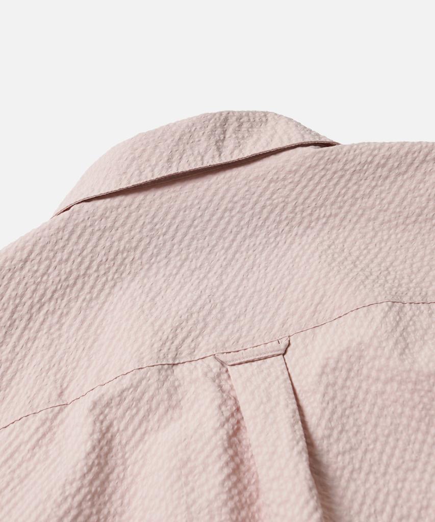 FRIZMWORKS Open Collar Solid Seersucker Shirt _ Light Pink