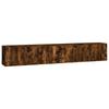 Wall Mounted TV Cabinets (Set of 3) Smoked Oak Finish 80 X 34.5 X 40 Cm