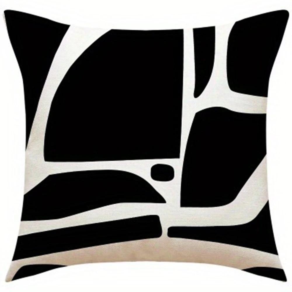 Abstract geometric line printed pillowcase modern Nordic style home furnishing room decoration living room sofa cushion cover