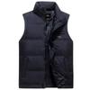 Classic Men's Plus Size Thickened Down Vest for Middle-aged & Elderly - Warm Sleeveless Stand Collar Jacket