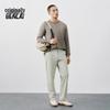 Benlai Men's Cotton-Feel Crew Neck Long Sleeve Tee