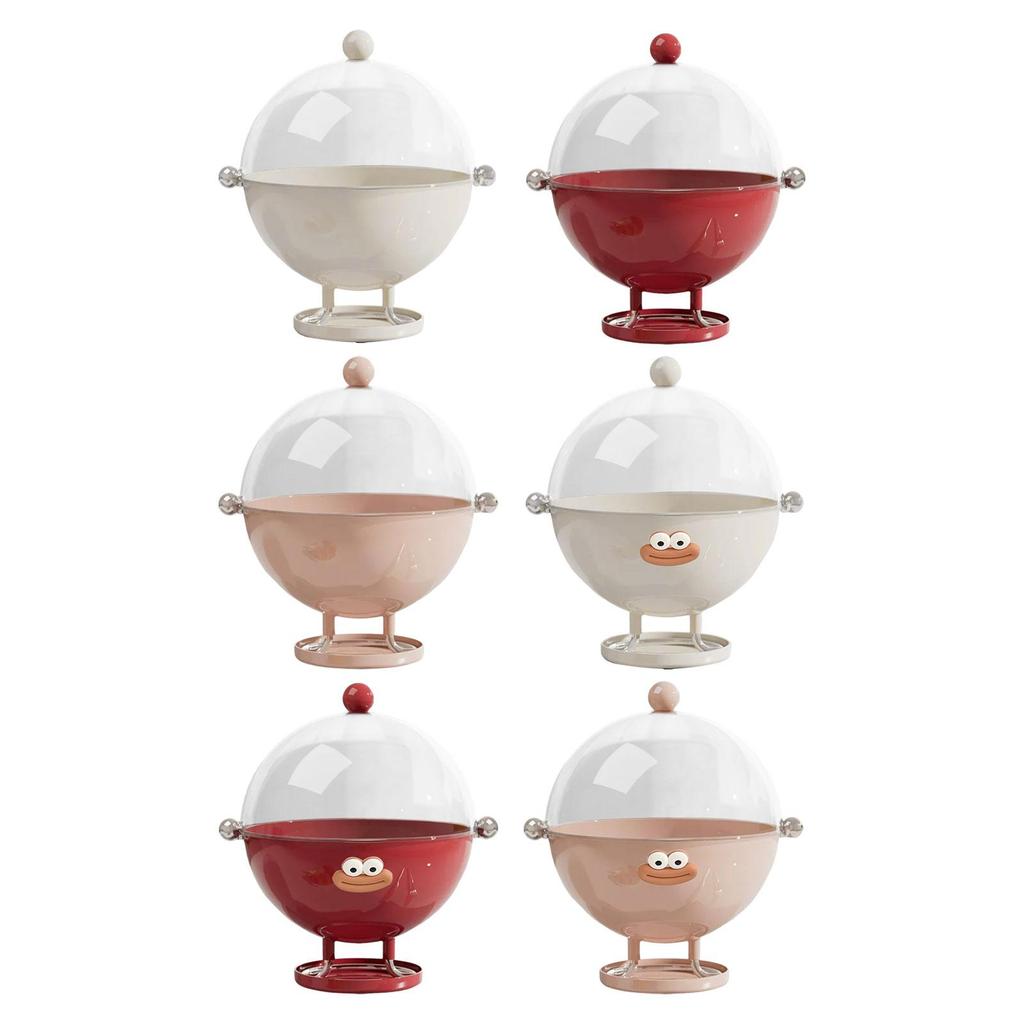 Serving Fruit Bowl with Lid Container Decor Pedestal Basket Food Storage Bowl for Breads Office Home Dining Room Tabletop